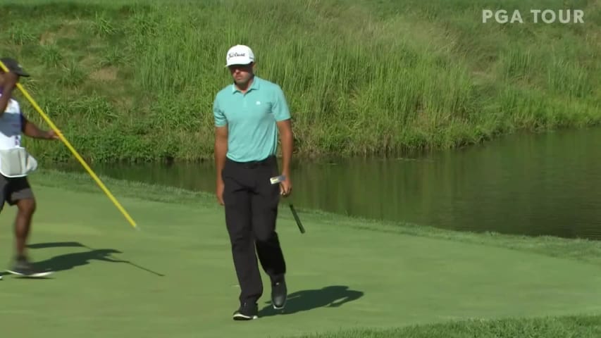 Joseph Bramlett throws a dart to set up birdie at Korn Ferry Tour Champ