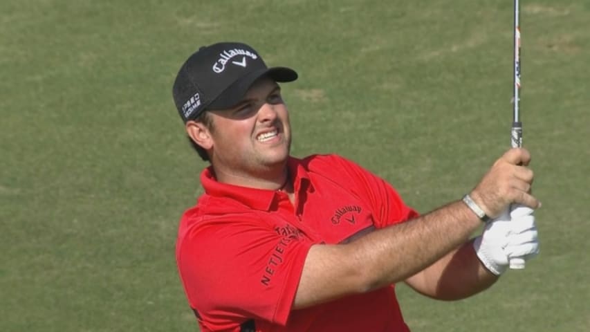 Patrick Reed drops it in for a dramatic eagle on No. 16 at Hyundai