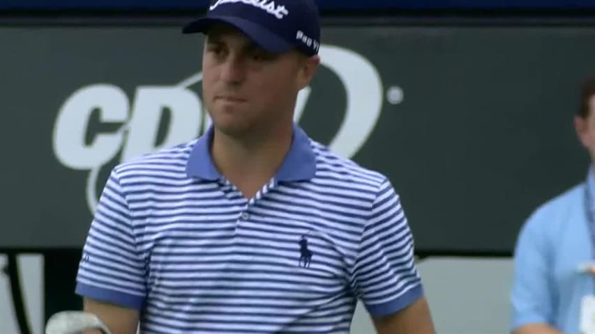 Justin Thomas gets up-and-down for closing birdie at TOUR Championship 