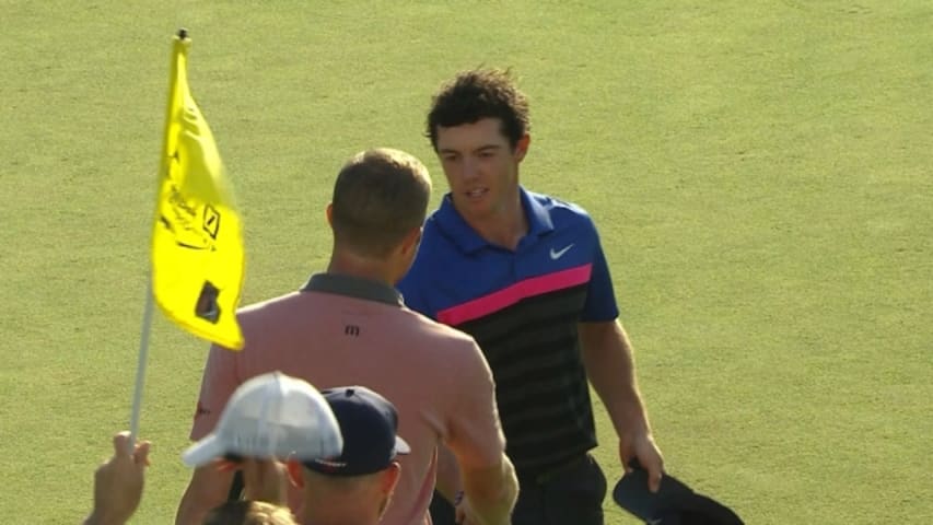 Rory McIlroy's brilliant approach leads to birdie at Deutsche Bank