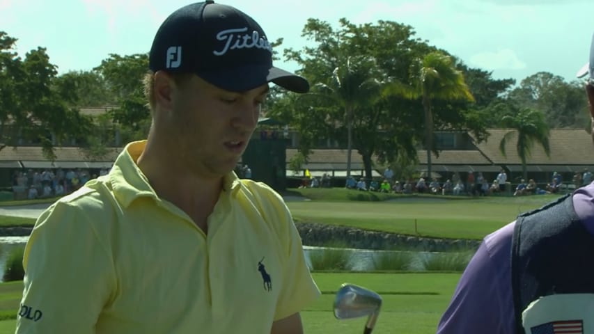 Justin Thomas hits rock wall and almost makes ace at Honda