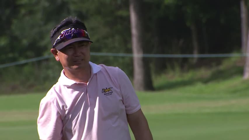 Y.E. Yang makes birdie on No. 18 at Regions Tradition