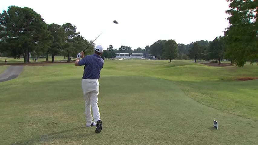Steven Alker dials in approach to yield eagle at SAS Champ