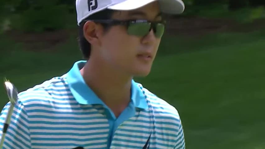 Michael Kim’s solid approach sets up 2-foot birdie at John Deere