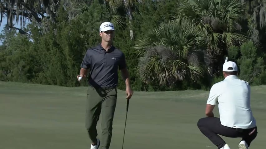 Philip Knowles makes birdie on No. 17 at Club Car Championship