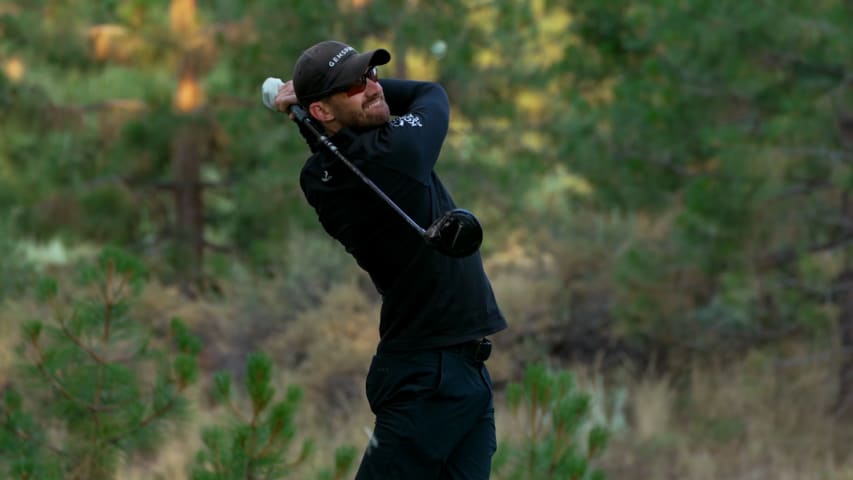 Patrick Rodgers plays No. 17 at Tahoe Mountain Club ahead of Barracuda