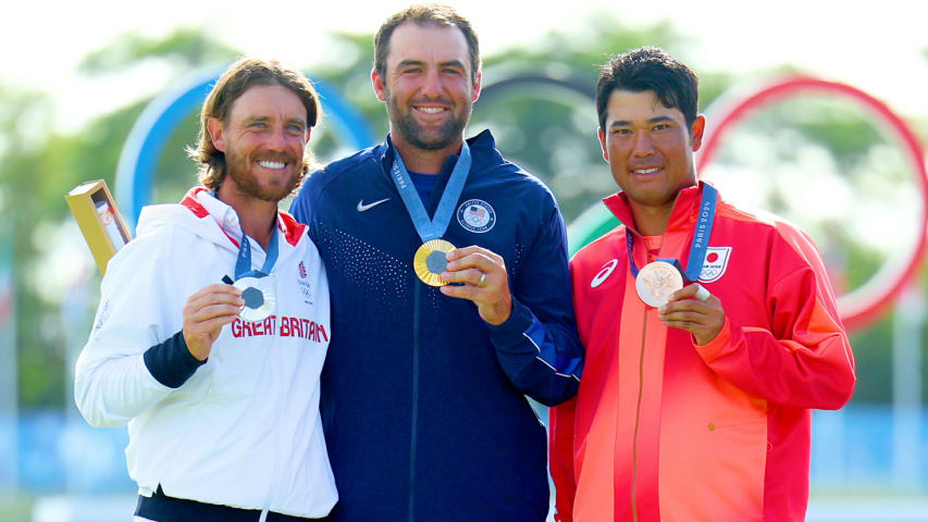 Scottie Scheffler wins the gold medal at Olympic Men's Golf