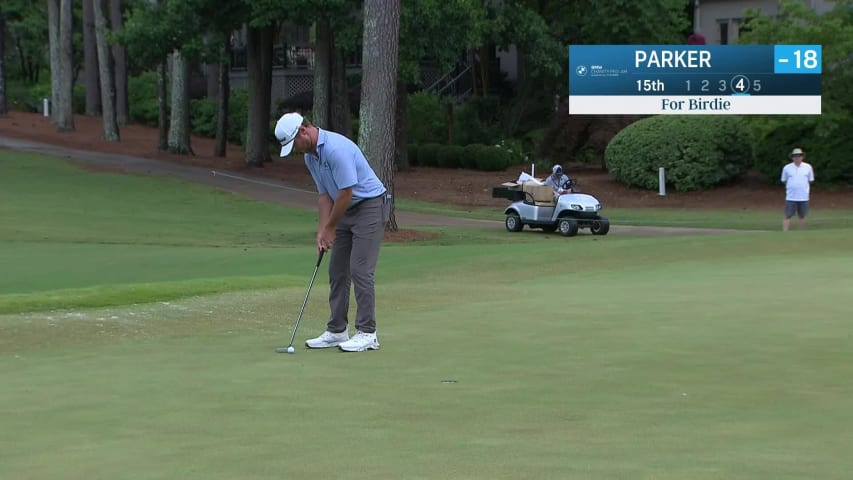 Chase Parker makes birdie putt at BMW Charity Pro-Am