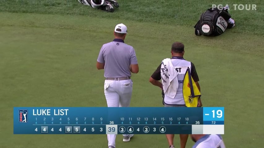 Luke List taps in for birdie at Barbasol