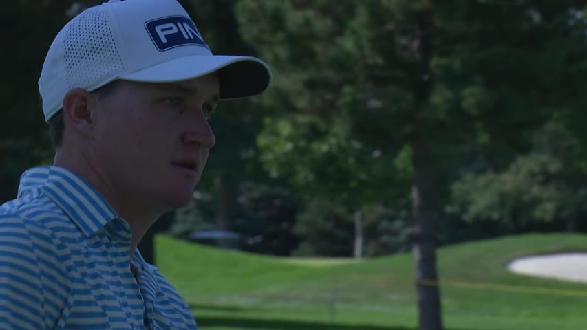 Matt McCarty makes birdie on No. 16 at Albertsons Boise Open