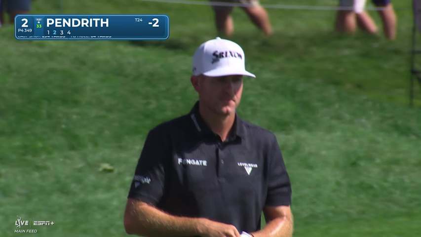 Taylor Pendrith makes birdie on No. 2 at Travelers