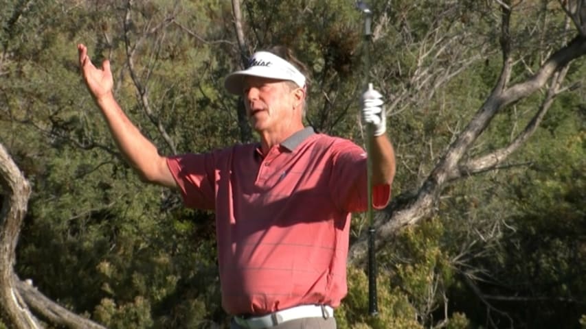 Michael Allen’s chip-in birdie on No. 13 at the Charles Schwab Cup