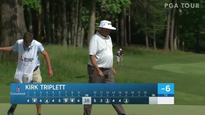 Kirk Triplett makes birdie on No. 15 in Round 3 at Mitsubishi