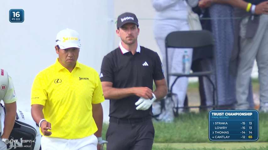 Nick Taylor makes birdie on No. 16 at Truist Championship