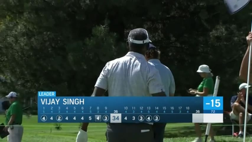 Vijay Singh cards third-straight birdie on No. 14 at Ally Challenge