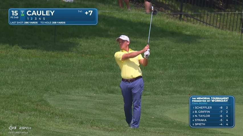 Bud Cauley makes birdie on No. 15 at the Memorial