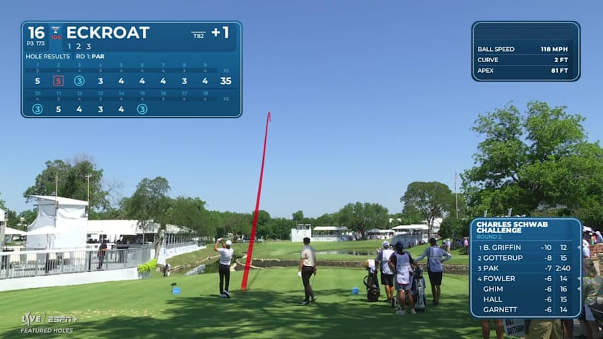 Austin Eckroat makes birdie on No. 16 at Charles Schwab