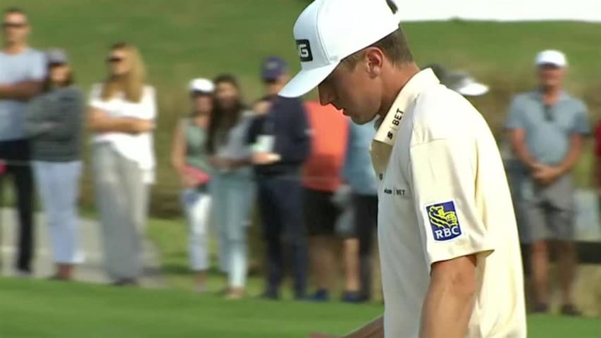 Mackenzie Hughes’ 31-foot birdie putt at Honda