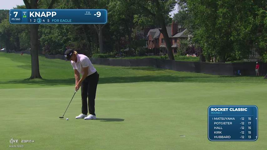 Jake Knapp makes birdie on No. 7 at Rocket Classic