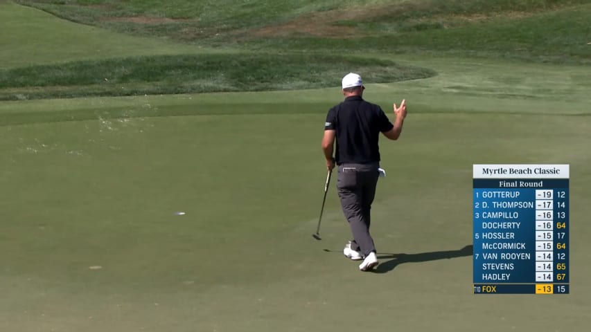 Ryan Fox holes 12-footer for birdie at Myrtle Beach