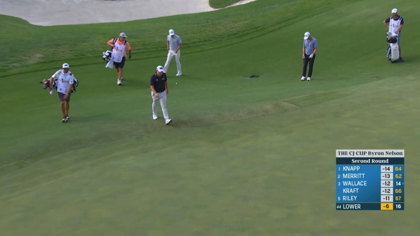 Justin Lower holes out for birdie at THE CJ CUP