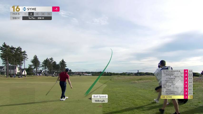 Connor Syme makes birdie on No. 16 at Genesis Scottish Open