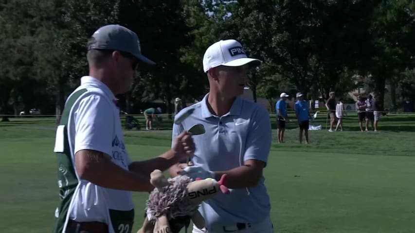 William Mouw makes birdie on No. 16 at Albertsons Boise Open