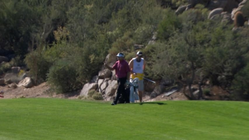 Paul Goydos’ hole-out eagle on No. 10 at the Charles Schwab Cup