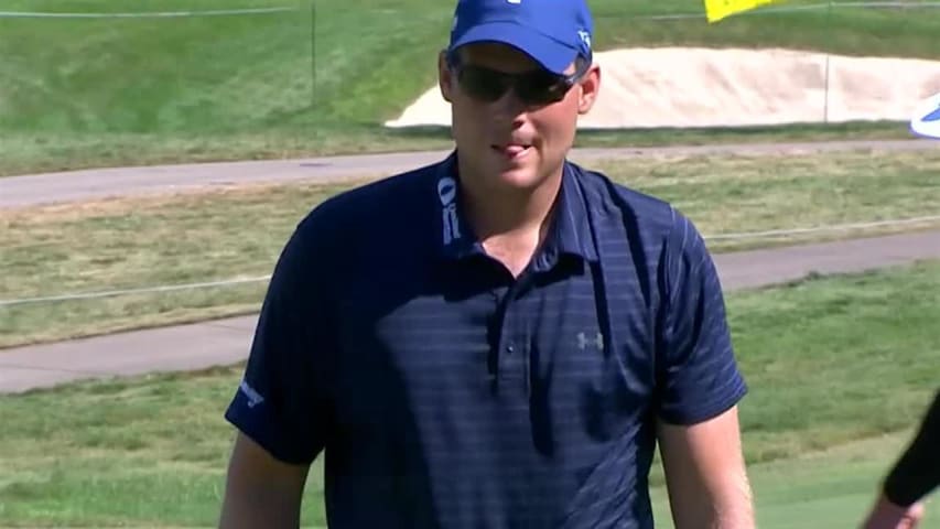 Adam Schenk's approach sets up 3-foot birdie putt at John Deere