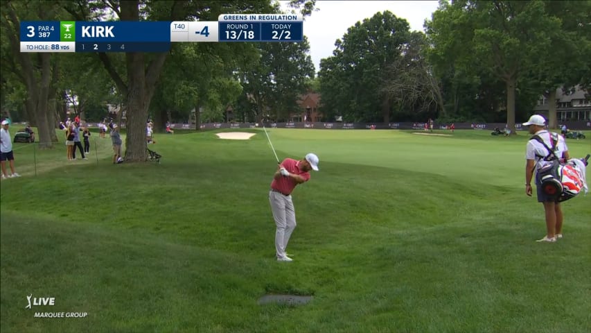 Chris Kirk's clean shot from fairway rough leads to birdie at Rocket Mortgage