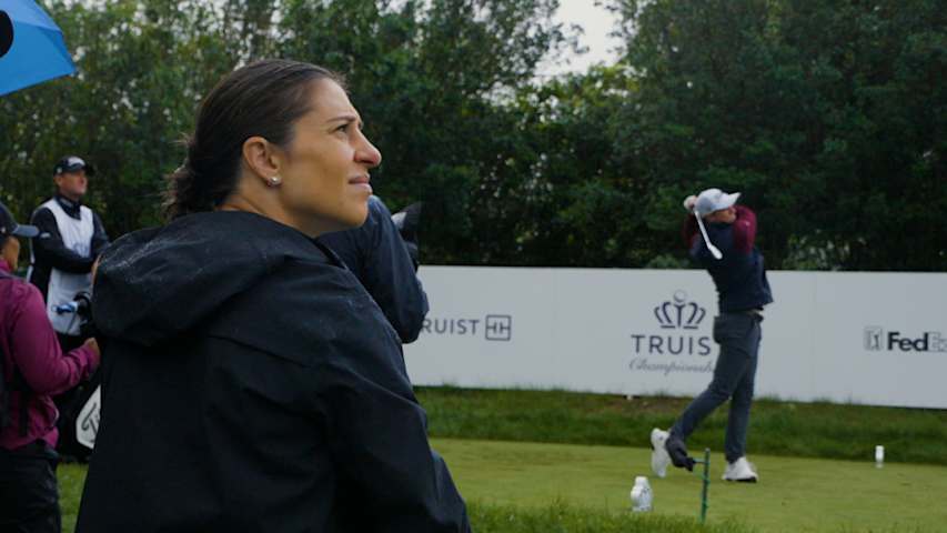 U.S. soccer legend Carli Lloyd braves Friday rain to watch Truist Championship
