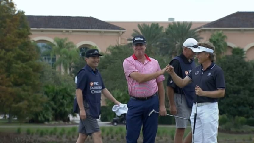Steve Elkington closes with an eagle at PNC Father/Son
