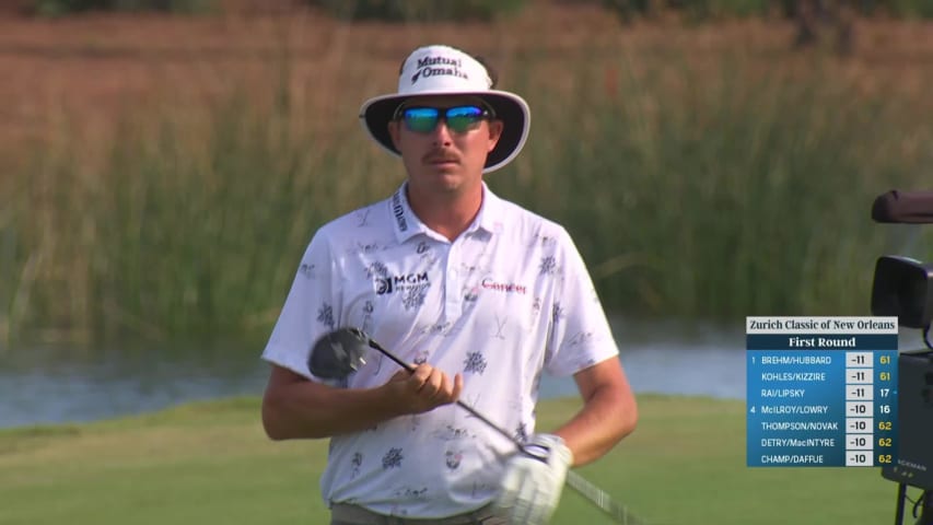 Joel Dahmen cards birdie at Zurich Classic