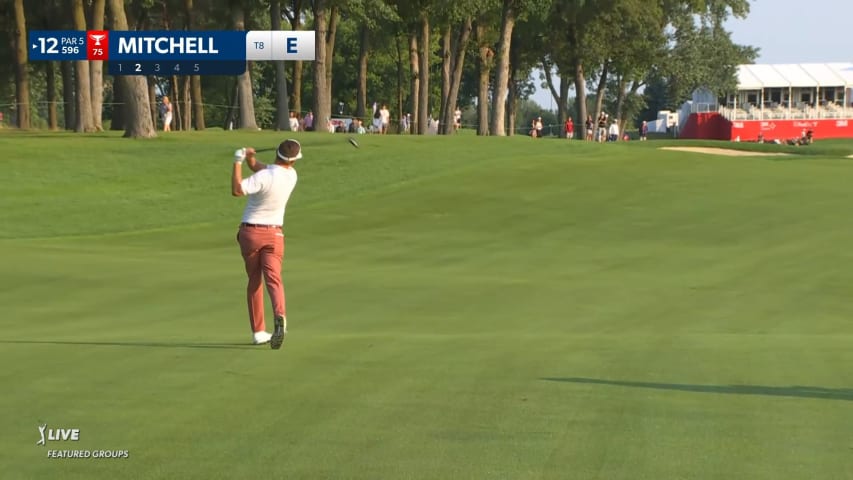 Keith Mitchell gets up-and-down from bunker for birdie at 3M Open