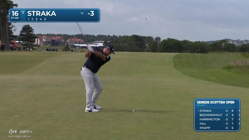 Sepp Straka uses slope to set up birdie at Genesis Scottish Open