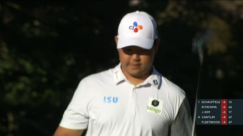 Tom Kim makes birdie with nice tee shot on No. 17 at Genesis Scottish Open