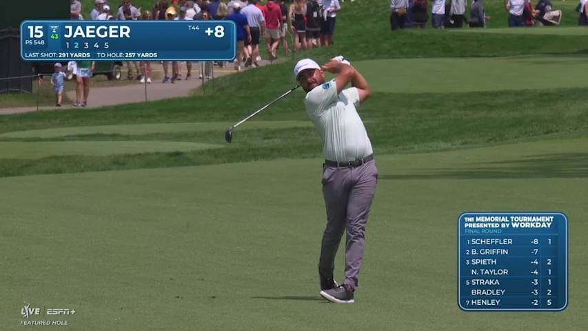 Stephan Jaeger holes eagle putt at the Memorial