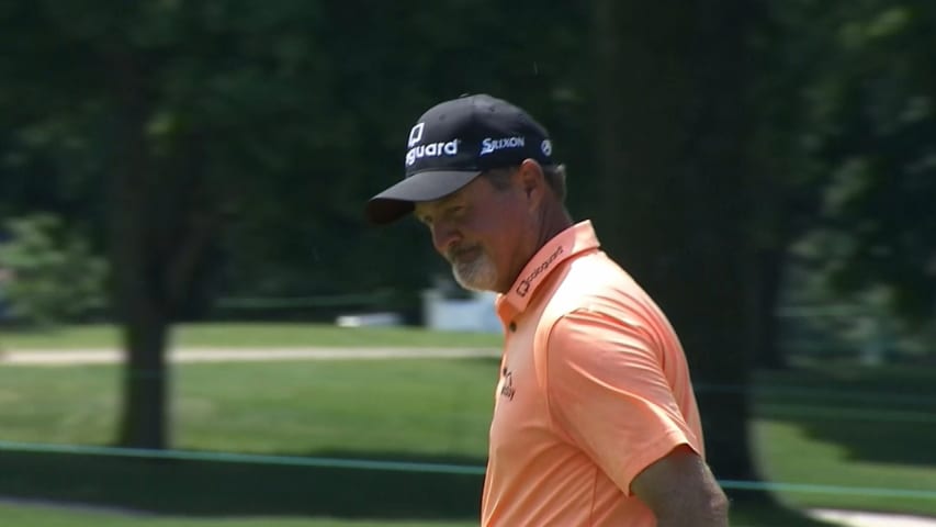 Jerry Kelly's lengthy birdie putt at Principal Charity