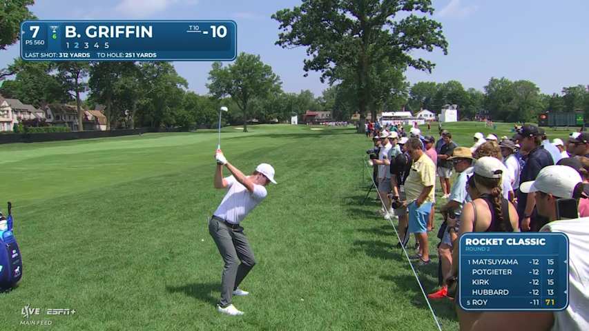Ben Griffin makes birdie on No. 7 at Rocket Classic
