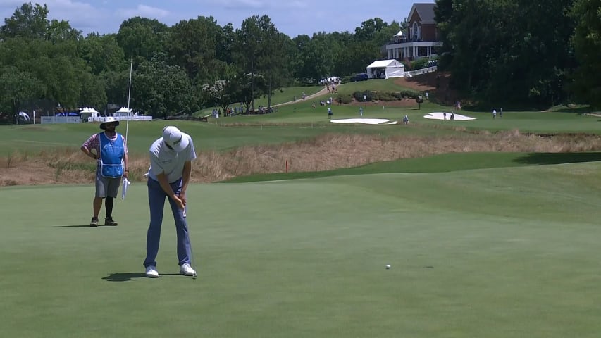 Ryan Gerard makes birdie putt at BMW Charity Pro-Am