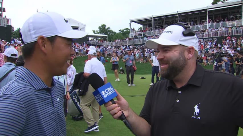 Tom Kim’s interview after playoff loss at Travelers