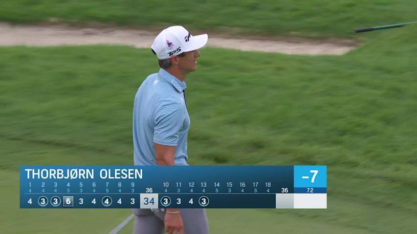 Thorbjørn Olesen makes birdie on No. 13 at Rocket Classic
