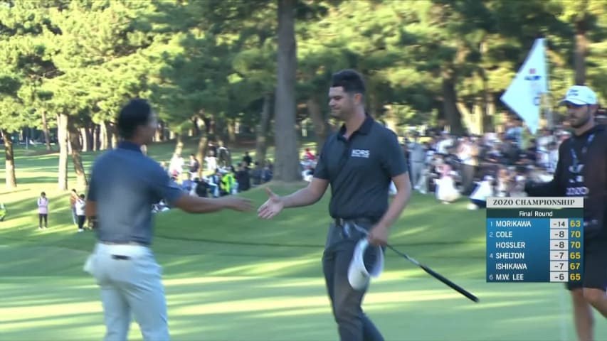 Beau Hossler makes birdie on No. 18 at ZOZO CHAMPIONSHIP