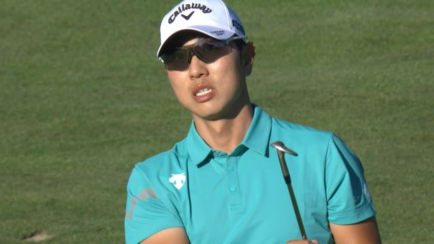 Sangmoon Bae's clutch approach yields birdie putt at Albertsons