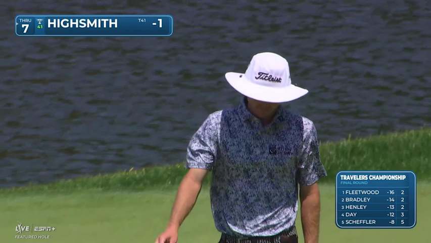 Joe Highsmith nearly aces No. 16 at Travelers