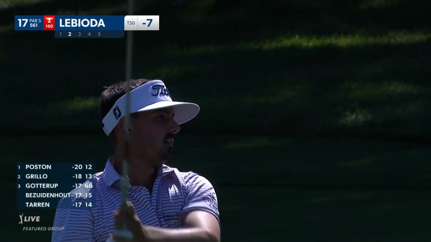 Hank Lebioda birdies on No. 17 at John Deere