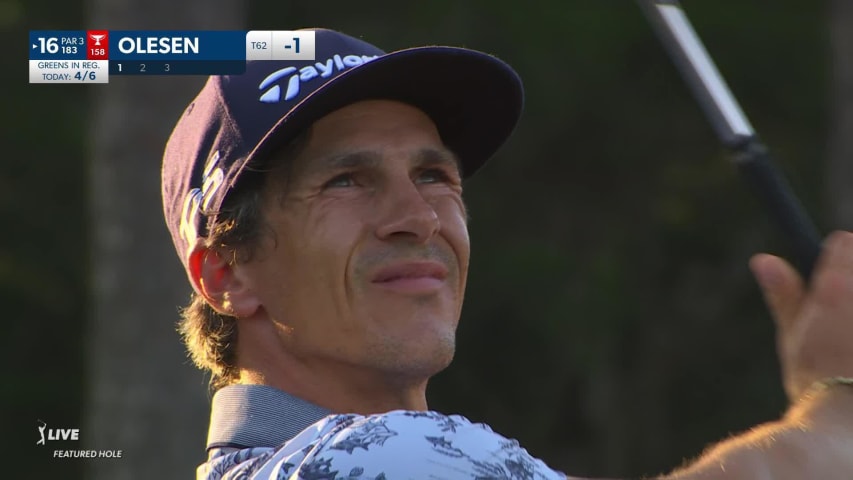 Thorbjørn Olesen makes birdie on No. 16 at Wyndham