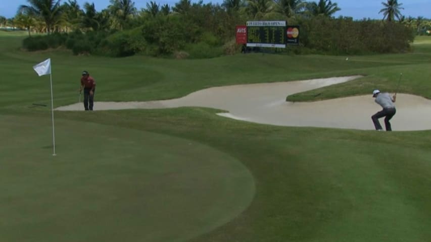 Sam Saunders holes bunker blast at Puerto Rico