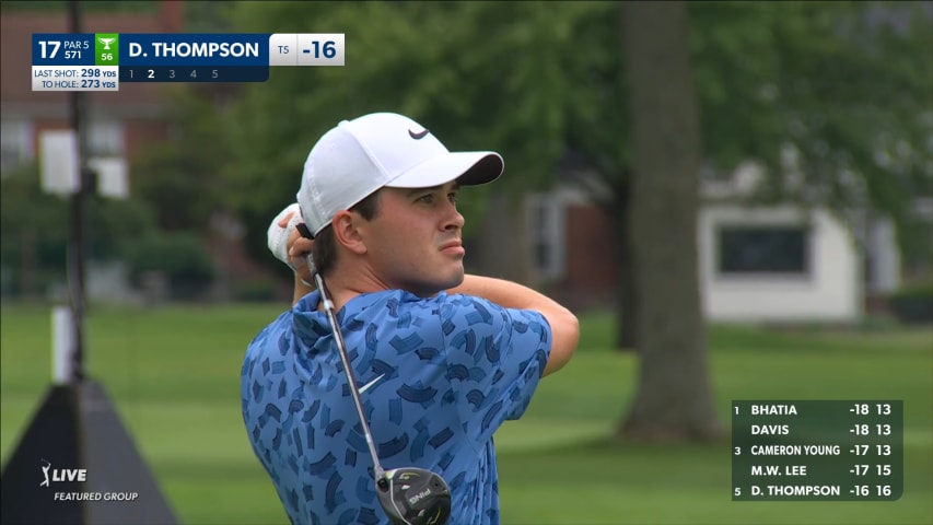 Davis Thompson makes birdie on No. 17 at Rocket Mortgage