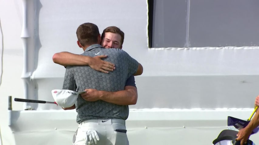 Sam Burns drains 38-foot birdie from fringe and wins in playoff at Charles Schwab